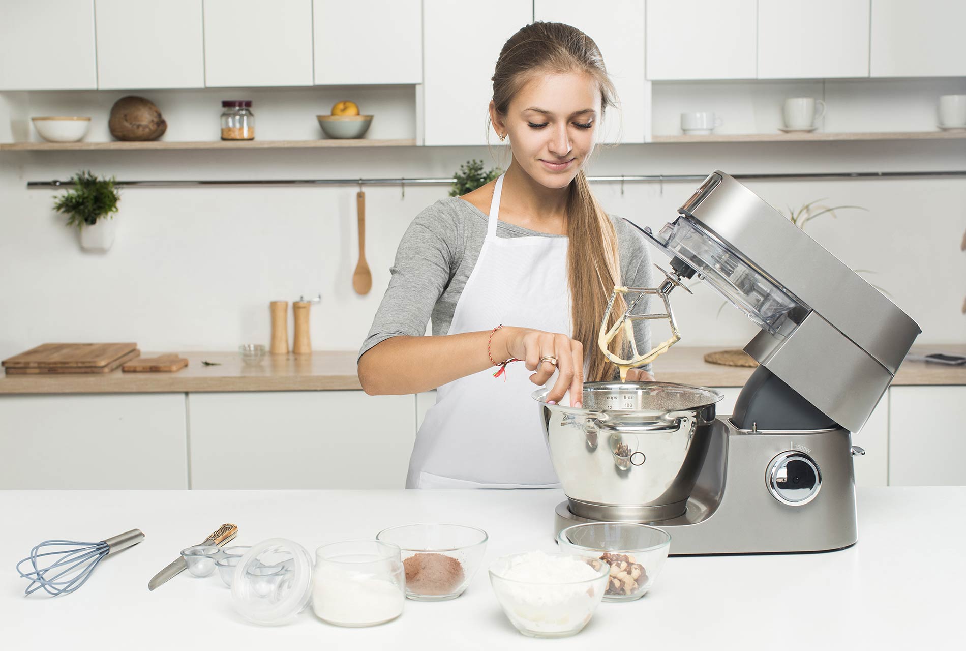 Teigzubereitung mit Küchenmaschine