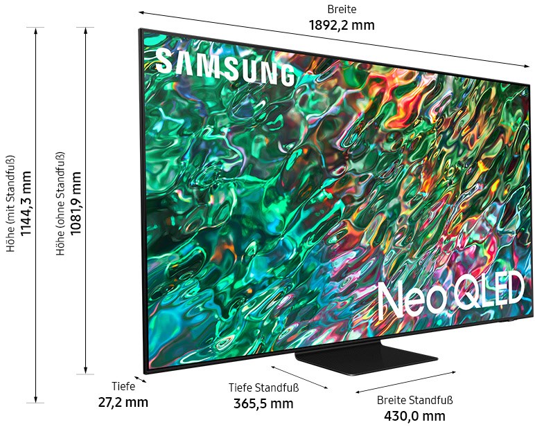 Samsung GQ85QN90BATXZG: 85 Zoll QLED TV mit Quantum-Matrix-Technologie