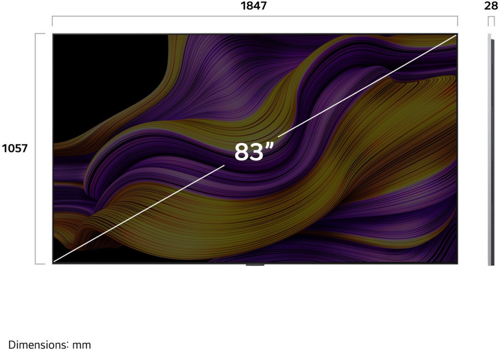 LG OLED83G58LW sw/si OLED-TV
