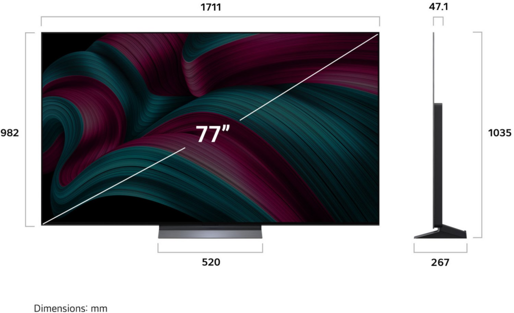LG OLED77C58LA sw OLED-TV