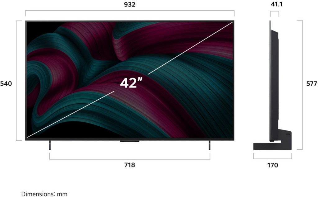 LG OLED42C58LA sw OLED-TV